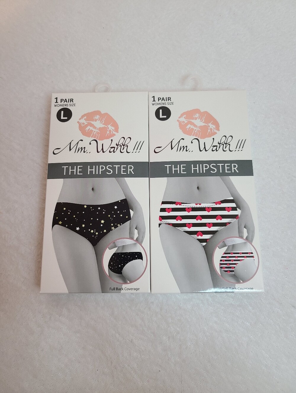 2pk Mm Wahh Smooth Microfiber Hipster Panties Size Lg